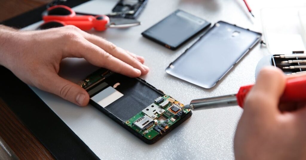 troca de peças e correções de celulares em Santo André